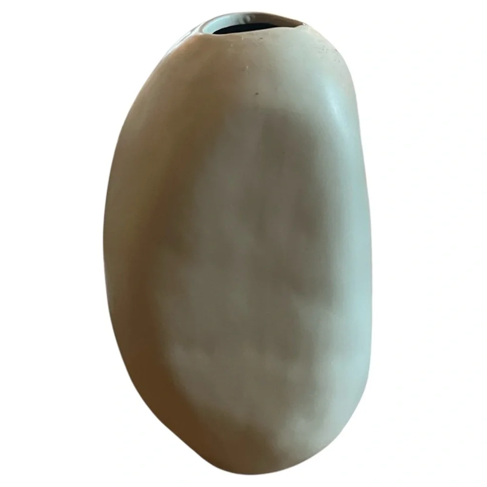 Ceramic Matte Sage Asymmetrical Vase
